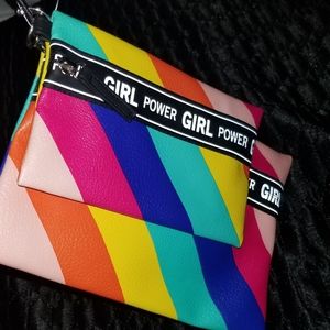 WristLet Rainbow Striped HandBag